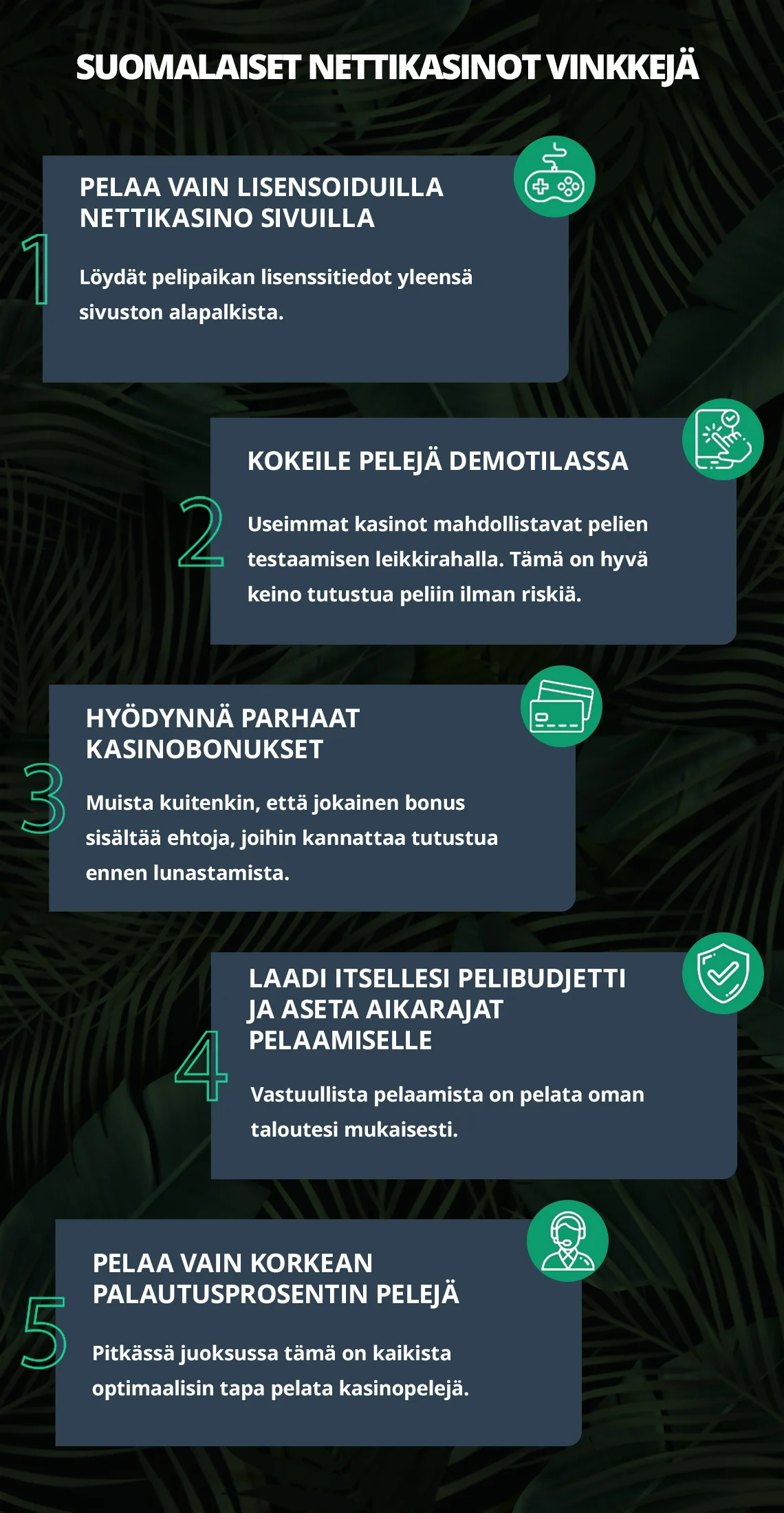 Suomalaiset nettikasinot vinkkej?